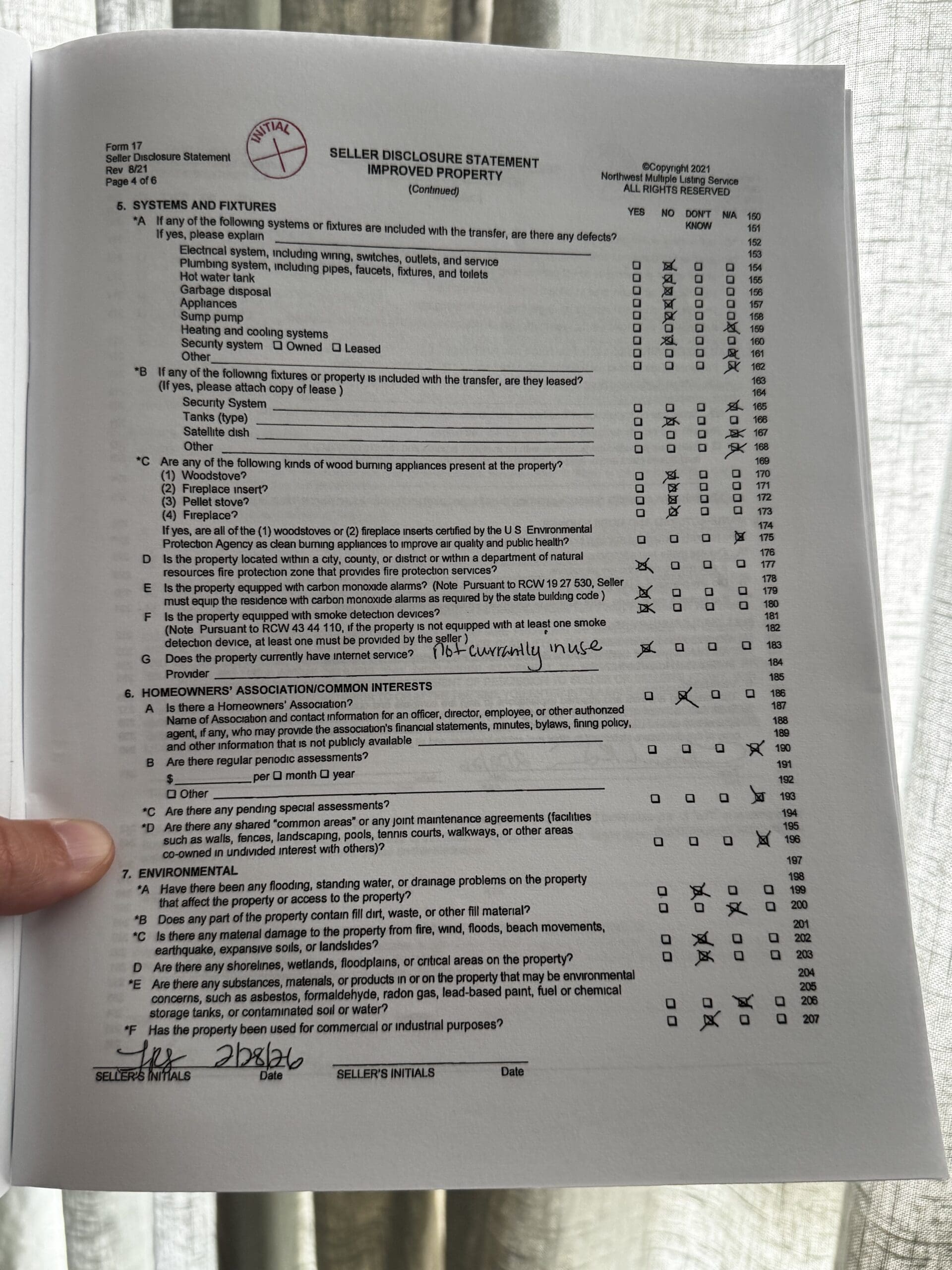 Form 17 Seller Disclosure Statement scaled